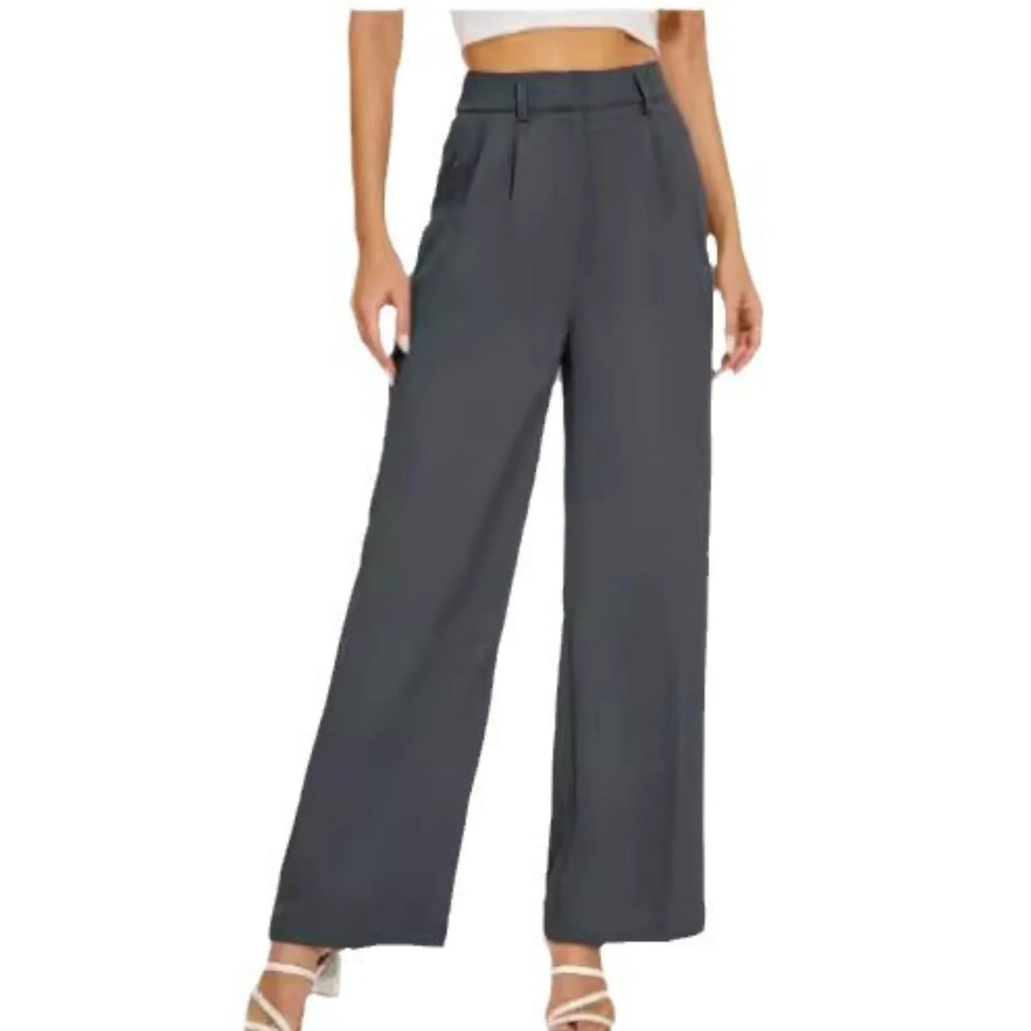 Hoch taillierte Wide-Leg-Hose