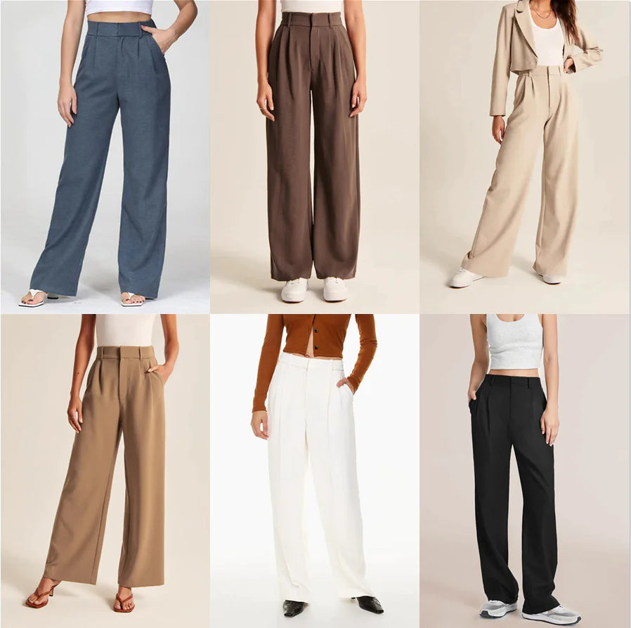 Hoch taillierte Wide-Leg-Hose