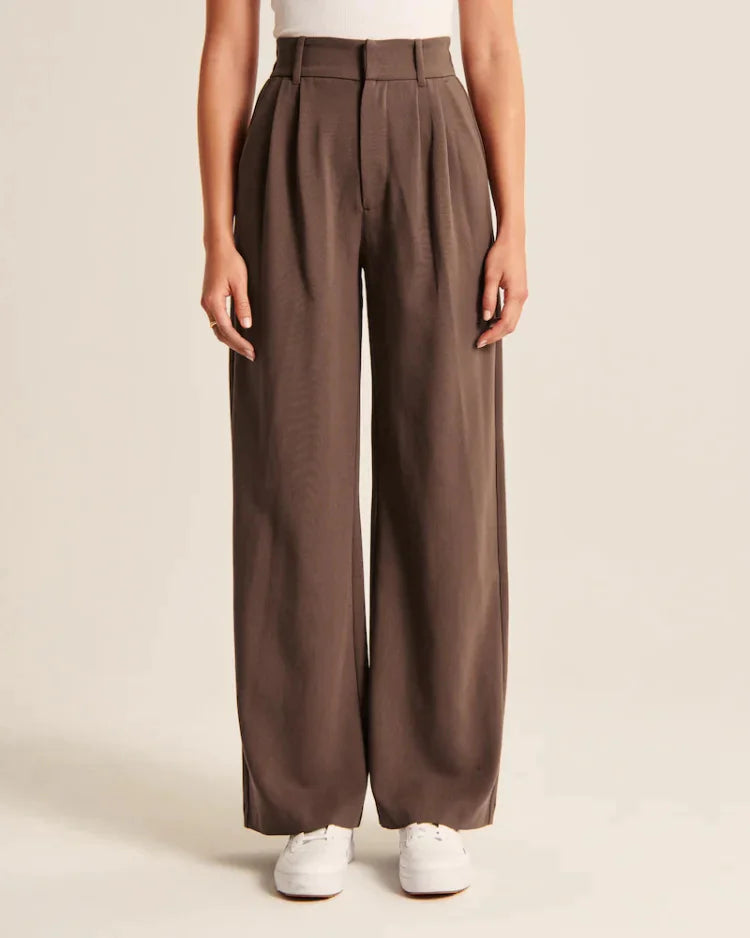 Hoch taillierte Wide-Leg-Hose