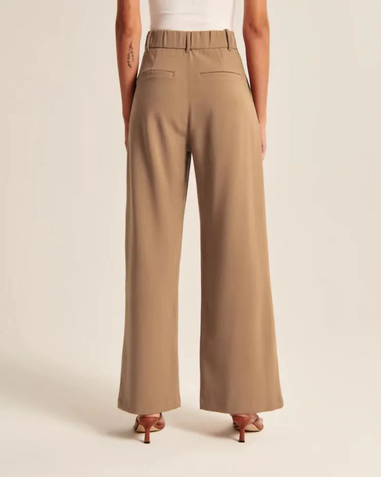 Hoch taillierte Wide-Leg-Hose