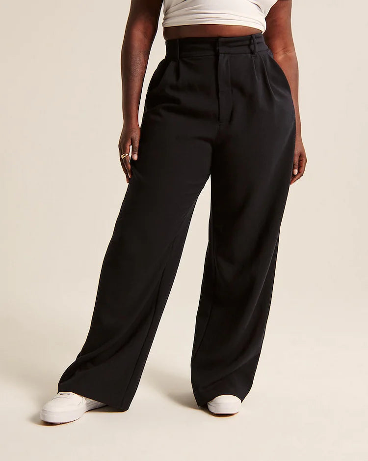 Hoch taillierte Wide-Leg-Hose