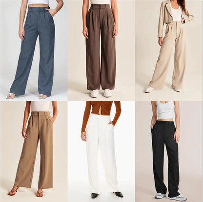 Hoch taillierte Wide-Leg-Hose