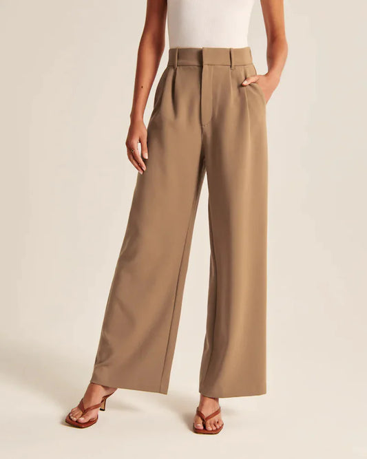 Hoch taillierte Wide-Leg-Hose