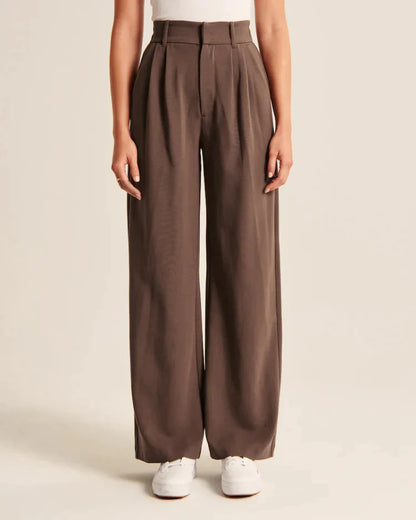 Hoch taillierte Wide-Leg-Hose